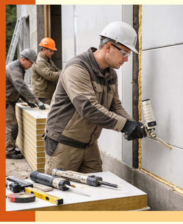 Утепление сэндвич-панелей пенополиуретаном в Ногинске