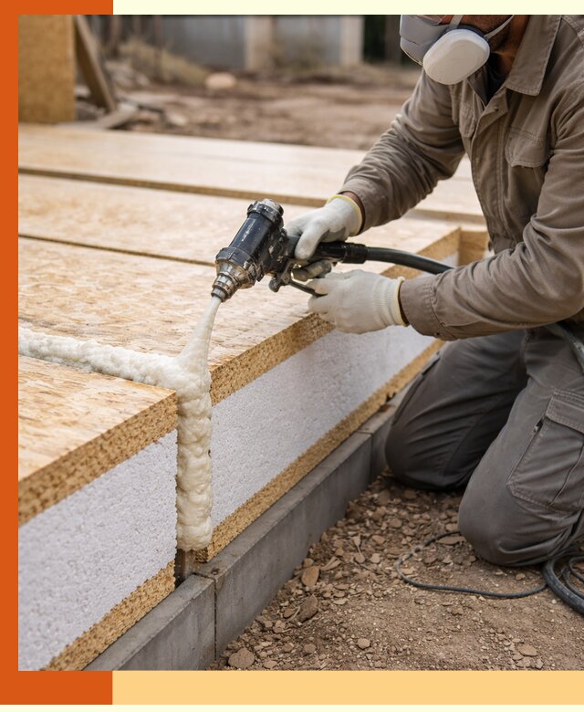 Утепление СИП-панелей пенополиуретаном (ППУ) в Ногинске