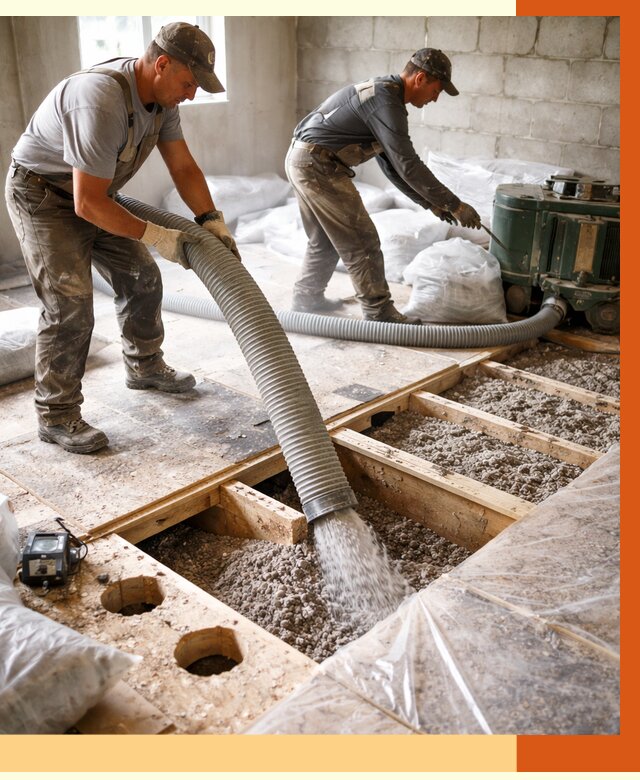 Заполнение пустот перекрытий в Ногинске от 4559 руб. под ключ | ТепломастерНгн