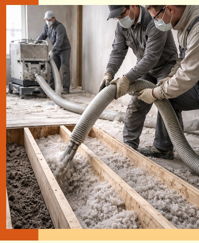 Заполнение полостей межэтажного перекрытия в Ногинске эффективно и герметично