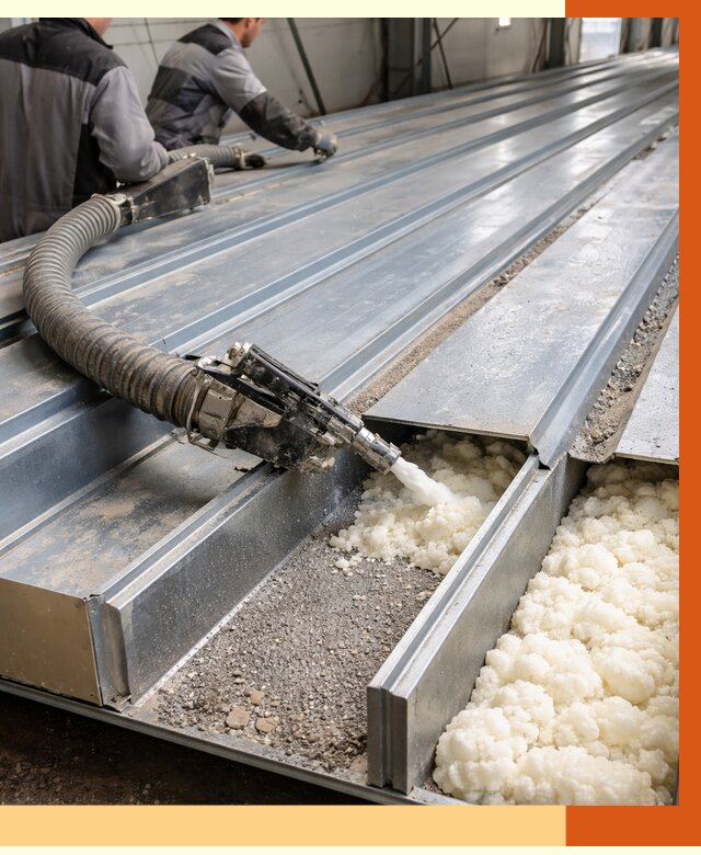 Заполнение пустот кровельных панелей в Ногинске от 7294 руб. под ключ | ТепломастерНгн