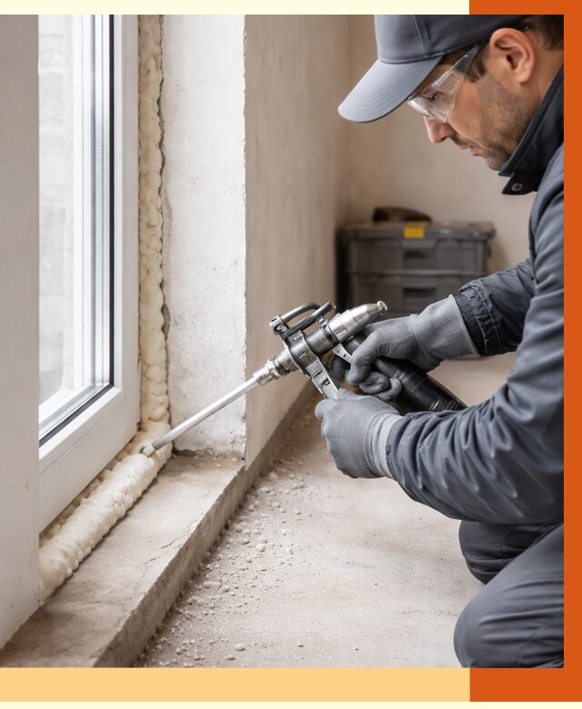 Герметизация стыков ППУ в Ногинске от 1672 руб. за м2 — утепление примыканий под ключ | ТепломастерНгн