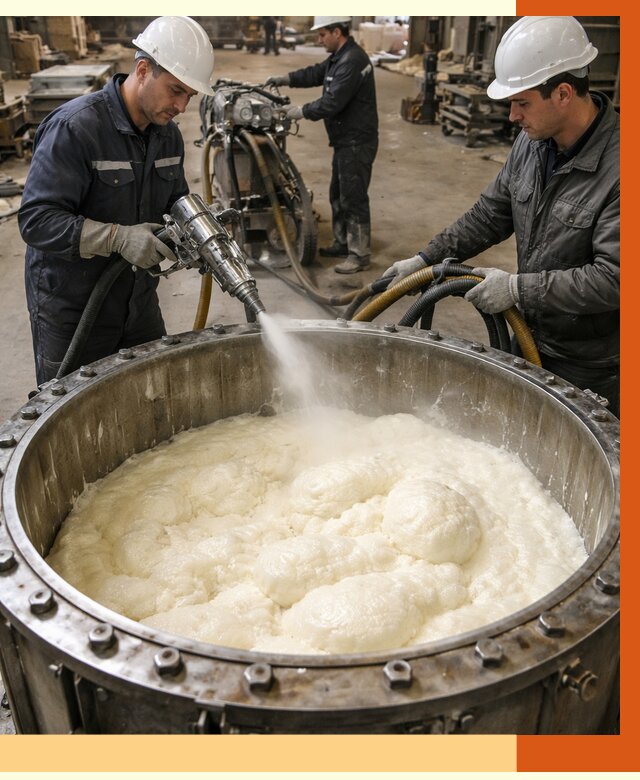 Заливка ППУ в емкости в Ногинске от 7345 руб. — утепление емкости под ключ | ТепломастерНгн