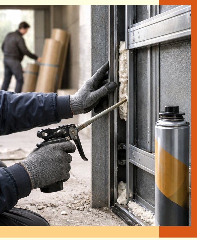 Заполнение пустот ворот в Ногинске от 4559 руб. — заливка ППУ, утепление под ключ | ТепломастерНгн