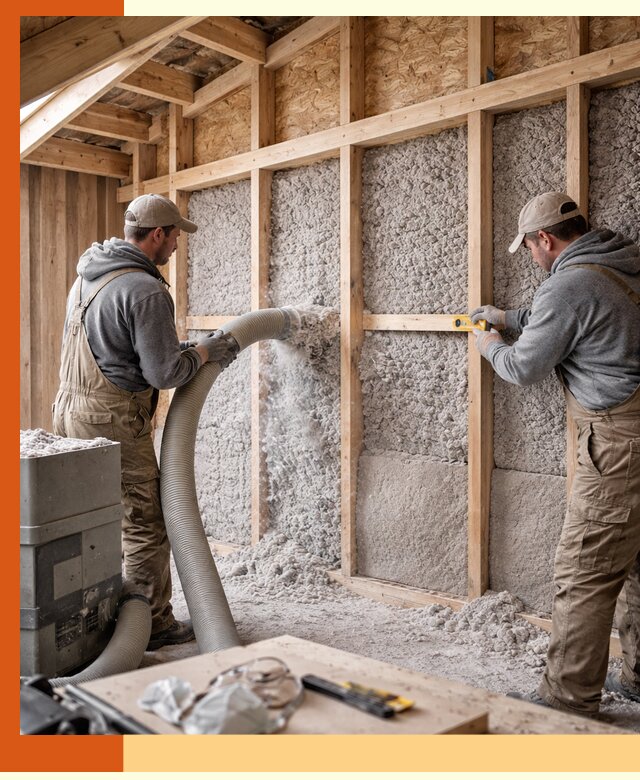 Утепление эковатой стен, потолков и перекрытий в Ногинске