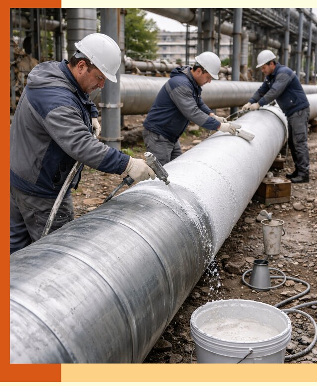 Утепление теплотрассы жидкой теплоизоляцией в Ногинске