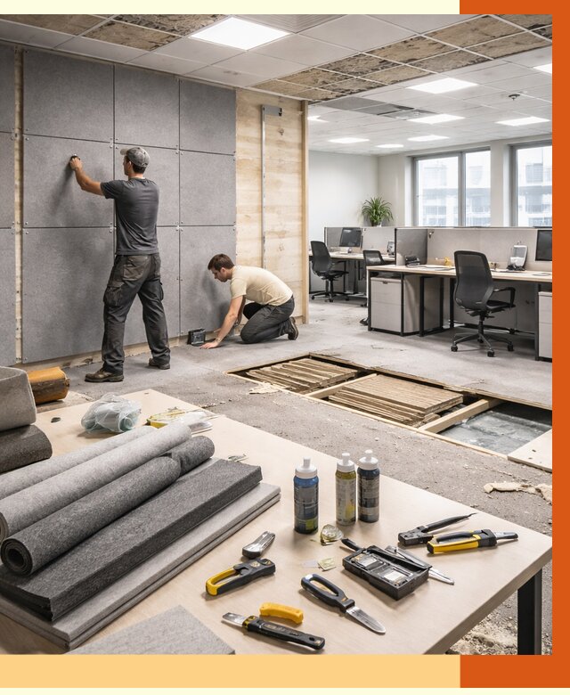 Профессиональная шумоизоляция офиса в Ногинске от 6838 руб. за м2 | ТепломастерНгн