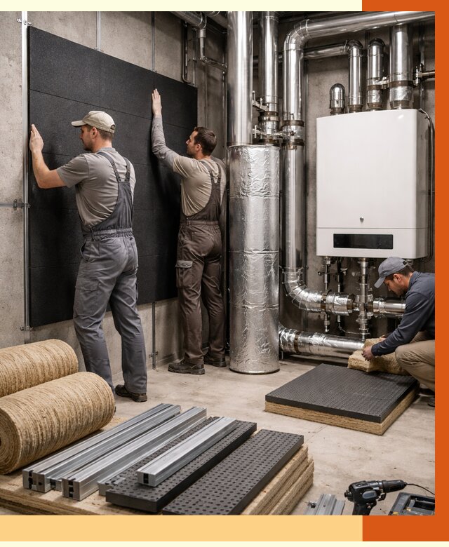 Шумоизоляция котельной в Ногинске от 6585 руб. под ключ | Профессиональная звукоизоляция — ТепломастерНгн