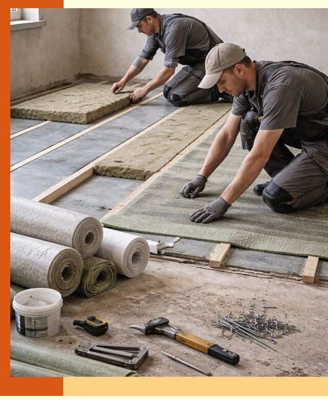 Шумоизоляция пола в Ногинске — профессиональная звукоизоляция помещений