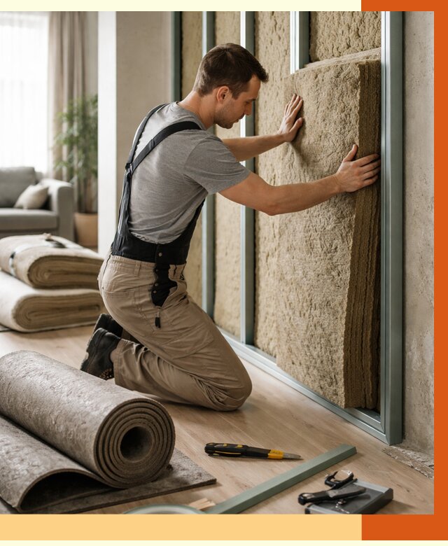 Шумоизоляция перегородок в Ногинске от 1672 руб. за м2 — ТепломастерНгн