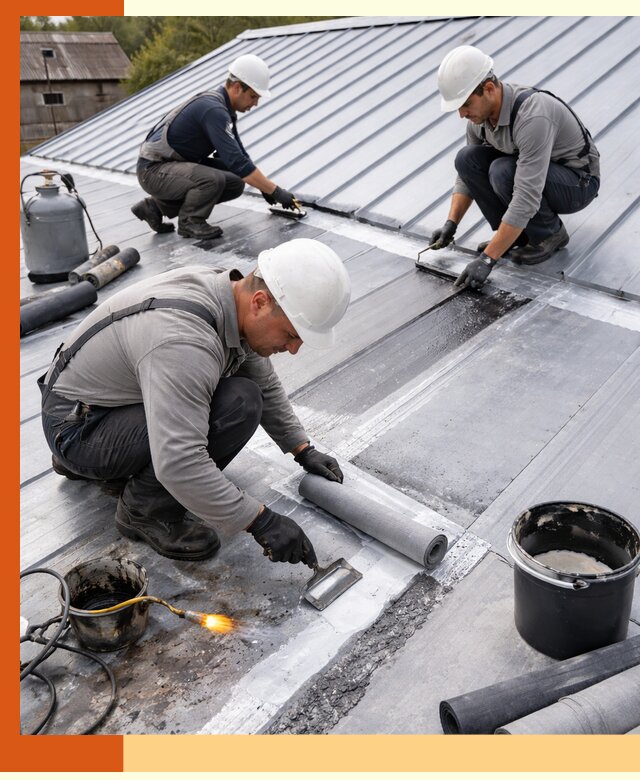 Гидроизоляция металлической кровли с гарантией в Ногинске