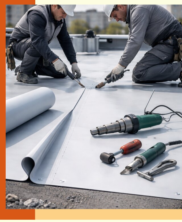 Гидроизоляция мембранной кровли в Ногинске: монтаж и ремонт быстро