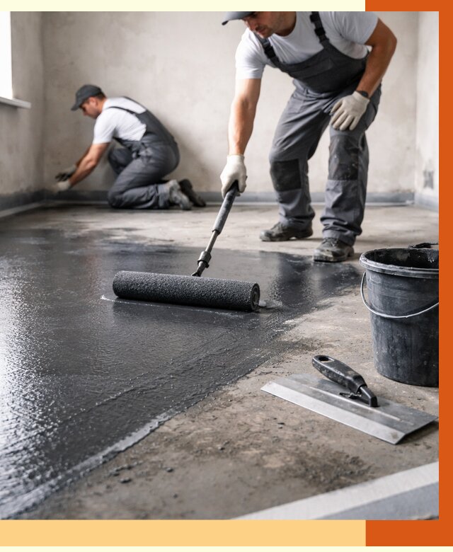 Профессиональная гидроизоляция пола в Ногинске от 8611 руб. под ключ | ТепломастерНгн