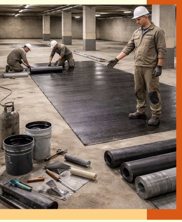 Гидроизоляция паркинга в Ногинске от 1216 руб/м² — профессиональная защита | ТепломастерНгн