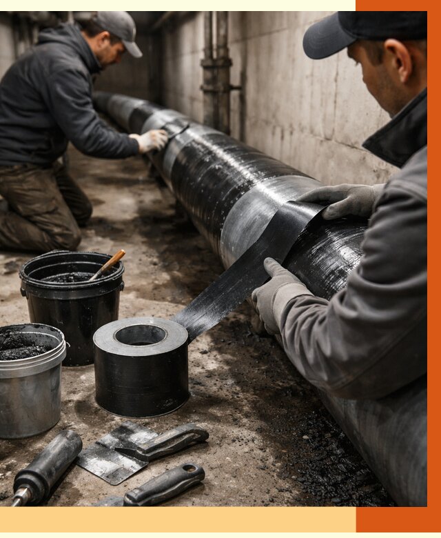 Гидроизоляция труб в Ногинске от 2533 руб. — профессиональная герметизация | ТепломастерНгн