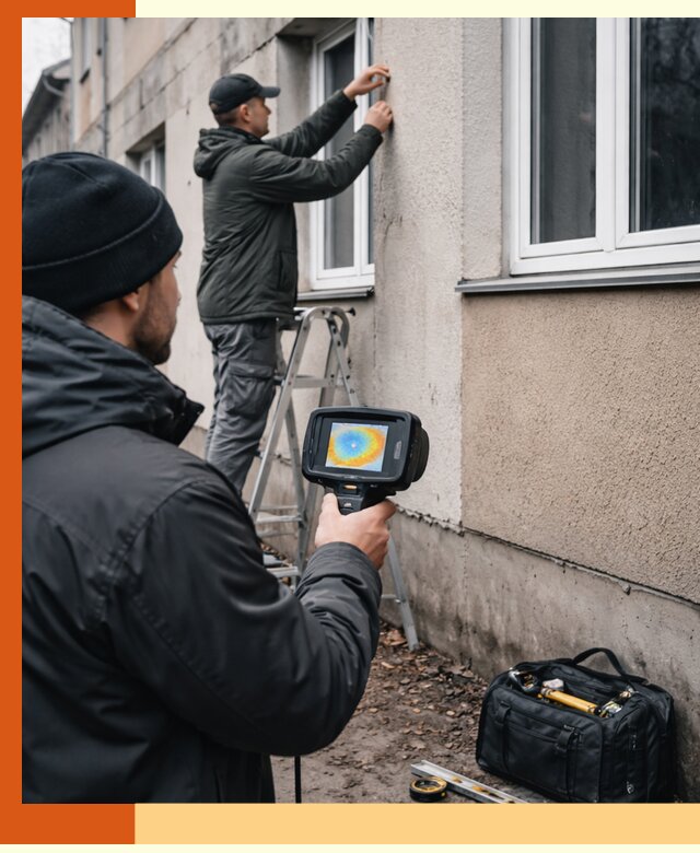 Тепловизионное обследование фасада в Ногинске для выявления дефектов