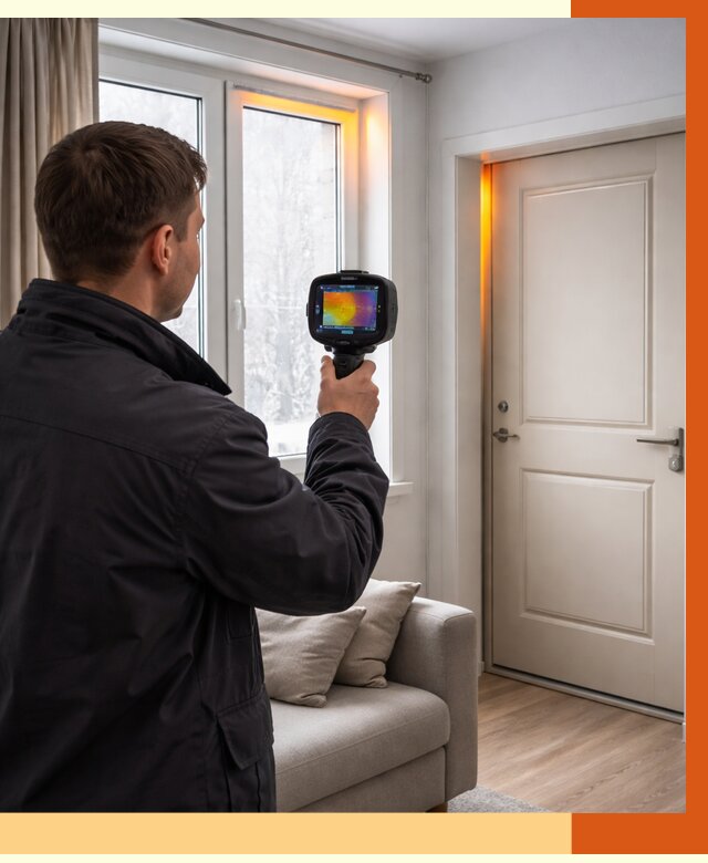 Тепловизионное обследование окон и дверей в Ногинске от 4559 руб. | ТепломастерНгн