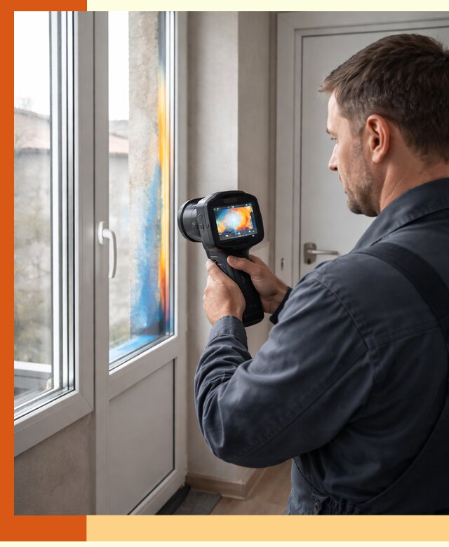 Тепловизионное обследование окон и дверей в Ногинске