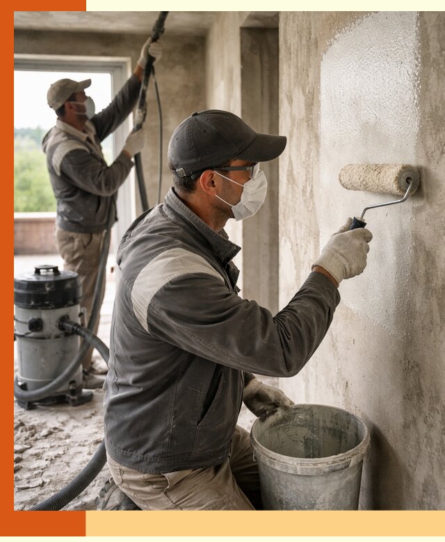 Подготовка поверхности под напыление утеплителя в Ногинске