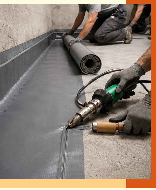 Монтаж гидроизоляционной мембраны в Ногинске от 1008 руб/м2 | ТепломастерНгн